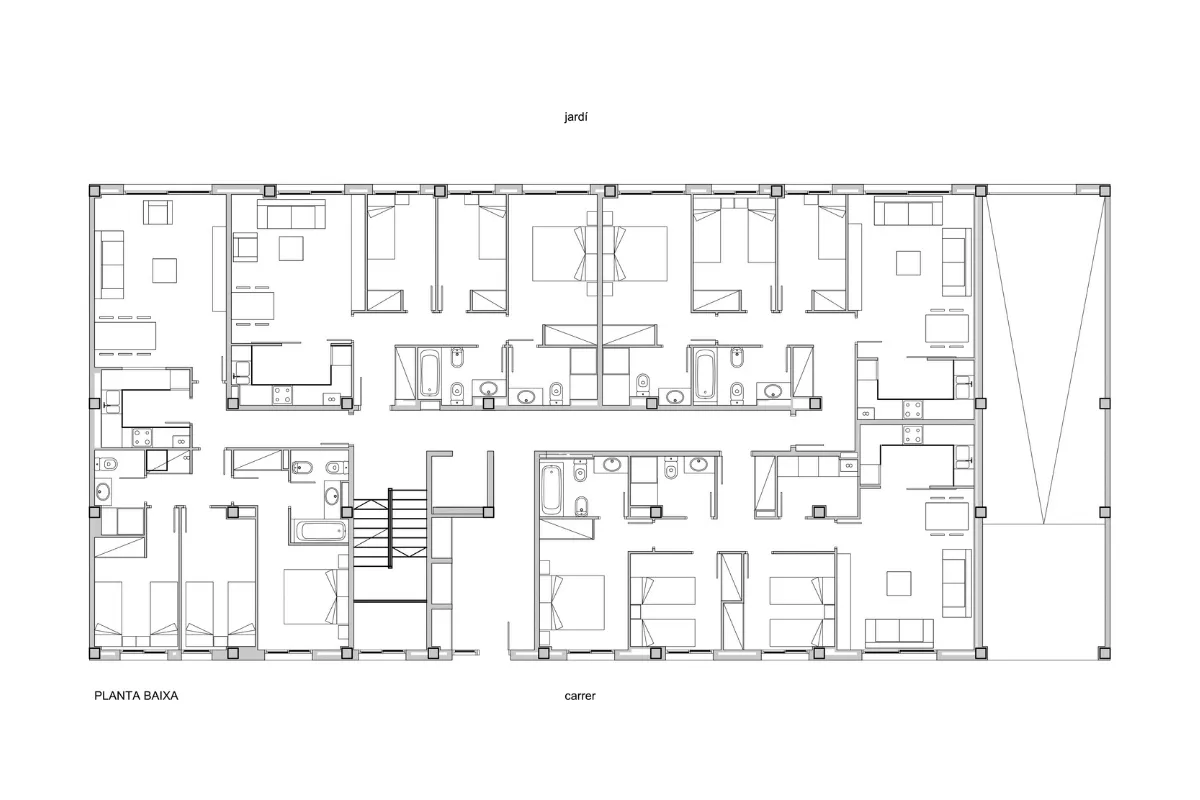 Edifici 15 habitatges Sant Pau de Segúries, estudi Prat & Simó