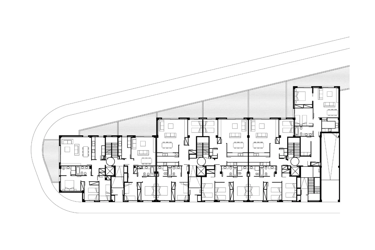 Edifici 18 habitatges Sant Joan de les Fonts, estudi Prat & Simó