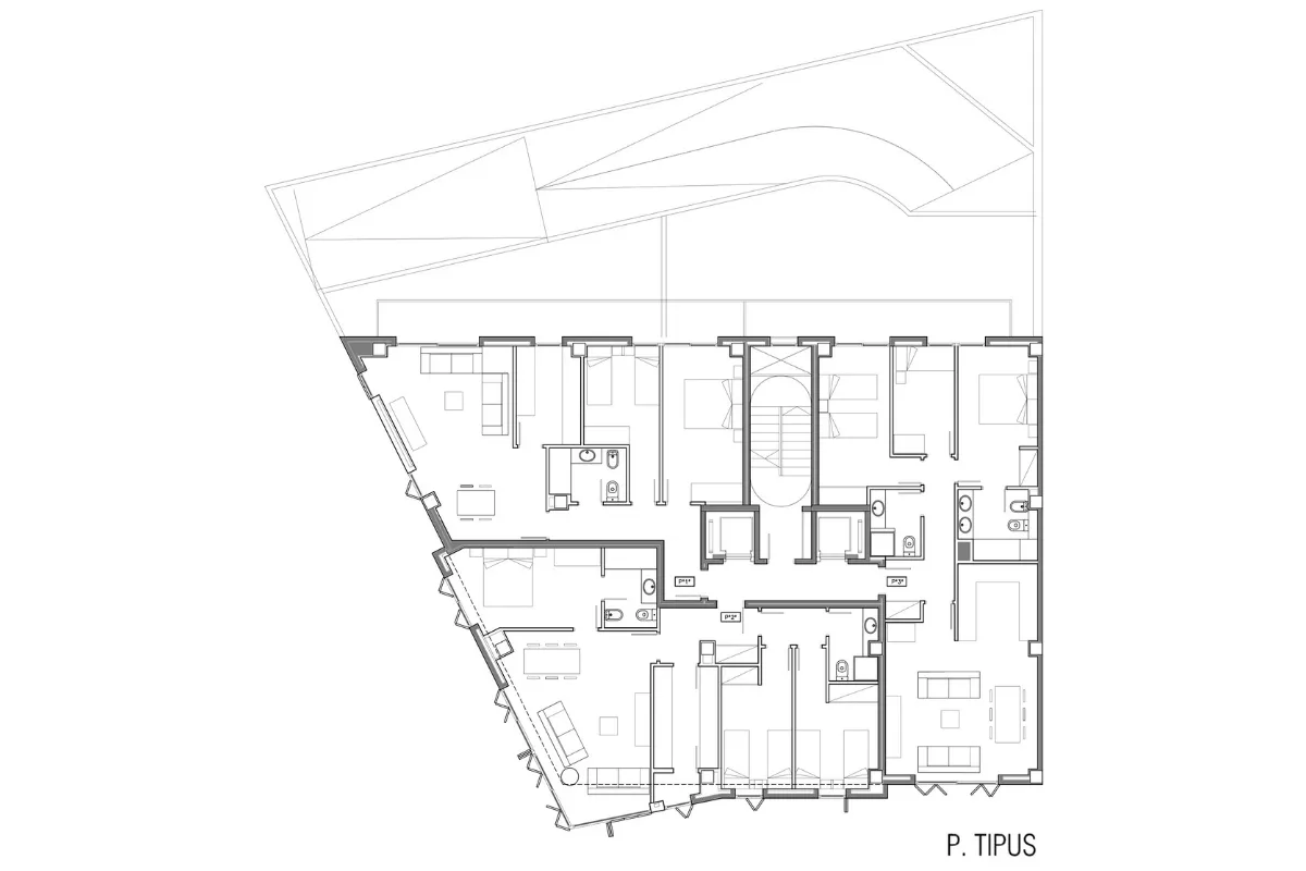 Edifici 22 habitatges Barcelona, estudi Prat & Simó