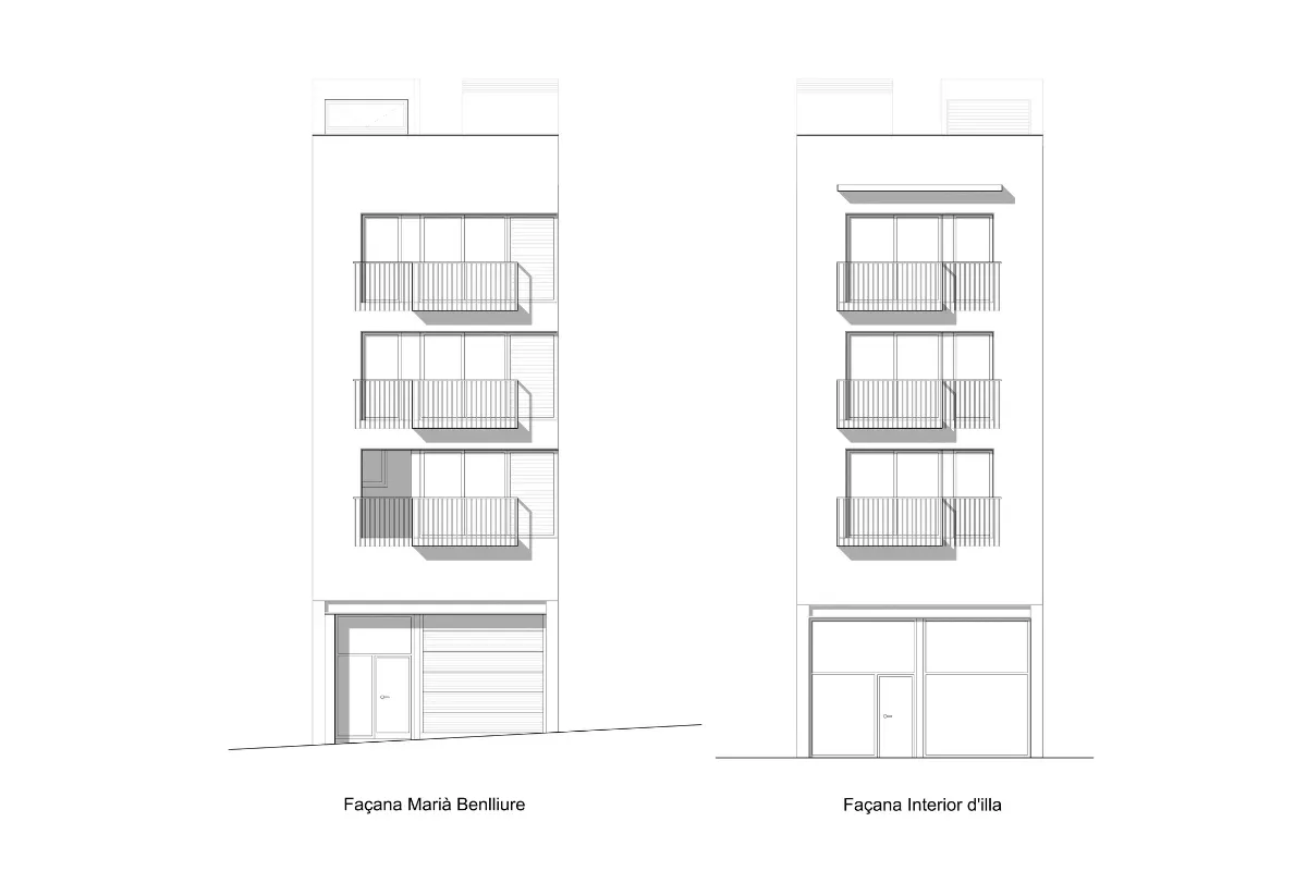 Edifici 3 habitatges Marià Benlliure, estudi Prat & Simó