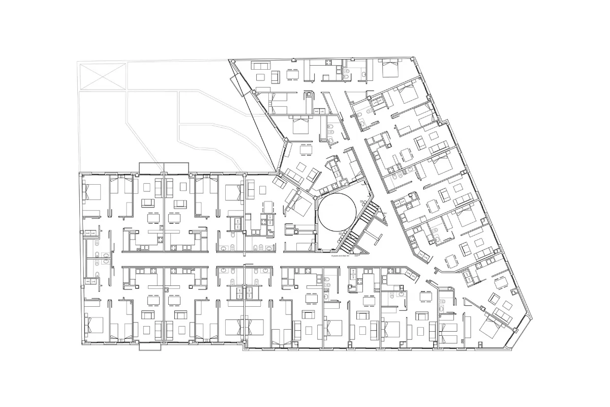 Edifici 46 habitatges Bellpuig, estudi Prat & Simó