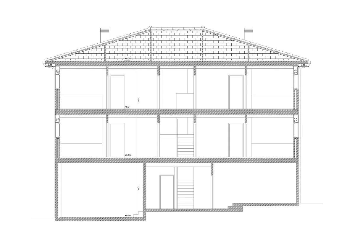 Edifici 8 habitatges Sant Joan de les Abadesses, estudi Prat & Simó