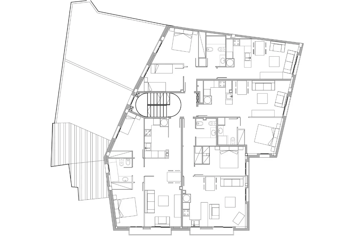 Edifici 9 habitatges Setcases, estudi Prat & Simó