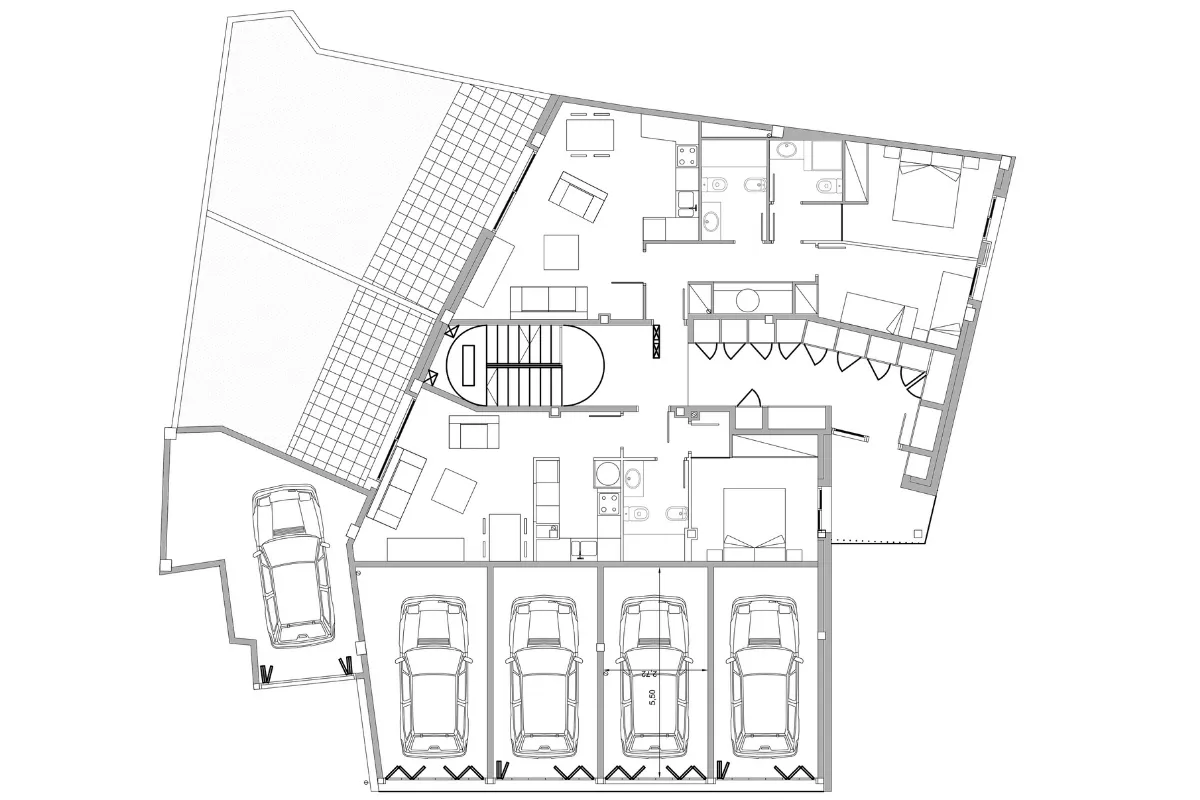 Edifici 9 habitatges Setcases, estudi Prat & Simó