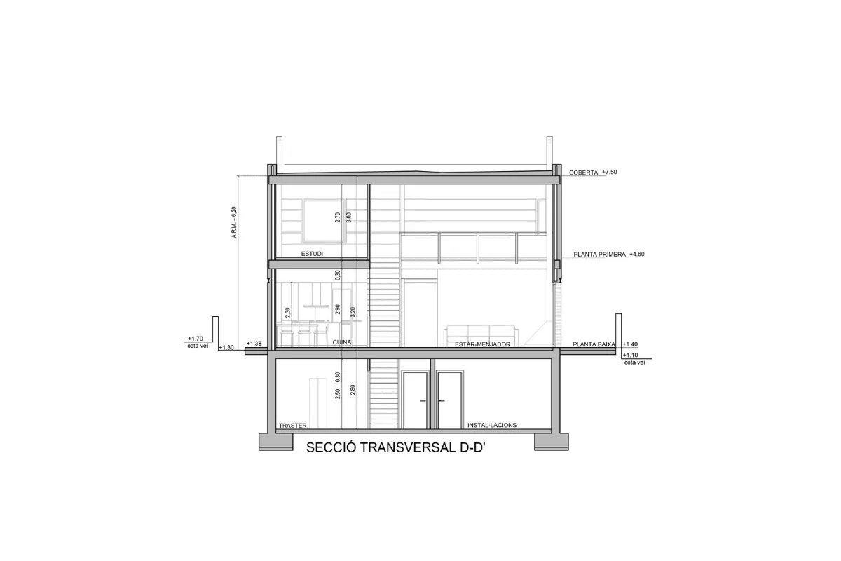 Habitatge unifamiliar a Santa Perpètua, estudi Prat & Simó