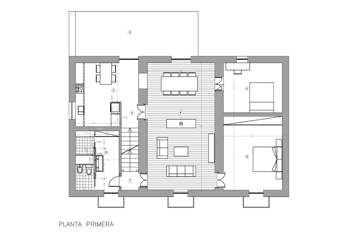 Reforma habitatge Garrigàs, estudi Prat & Simó