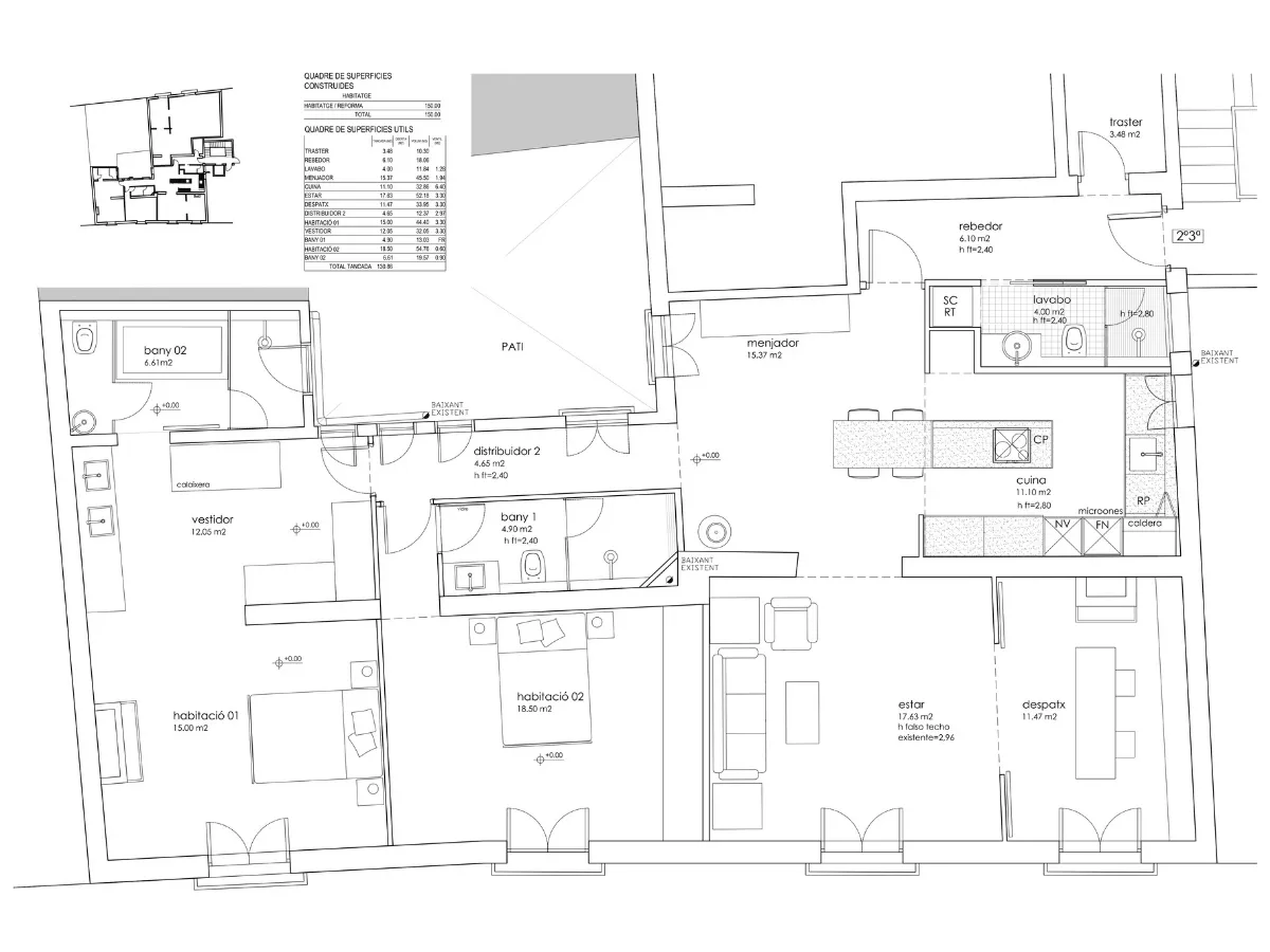 Reforma habitatge Princesa, estudi Prat & Simó